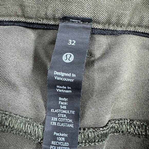 Lululemon ABC Slim-Fit Pant Utilitech Dark Olive Men's Size 32 x 31 EUC - Picture 7 of 12